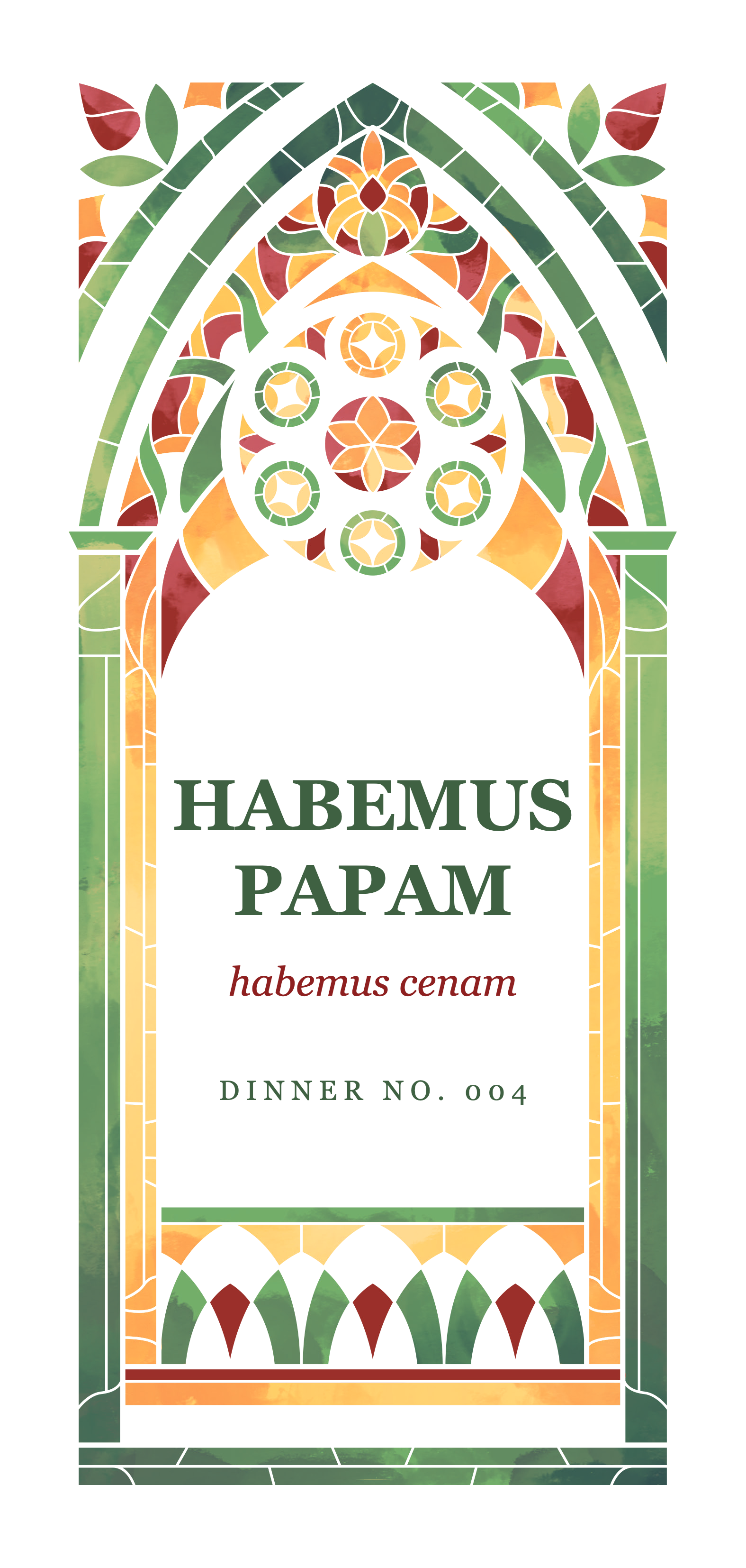 Menu for dinner no. 004